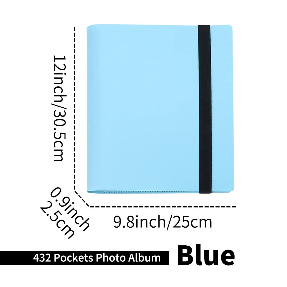 LIFEBEA 432 Pockets Photo Album for Fujifilm Instax Mini Camera, (Blue)