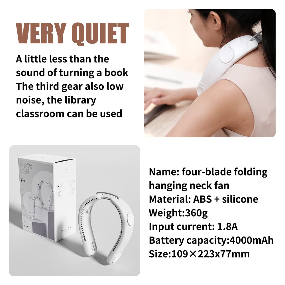 LIFEBEA Portable Neck Fan, Hands Free Bladeless