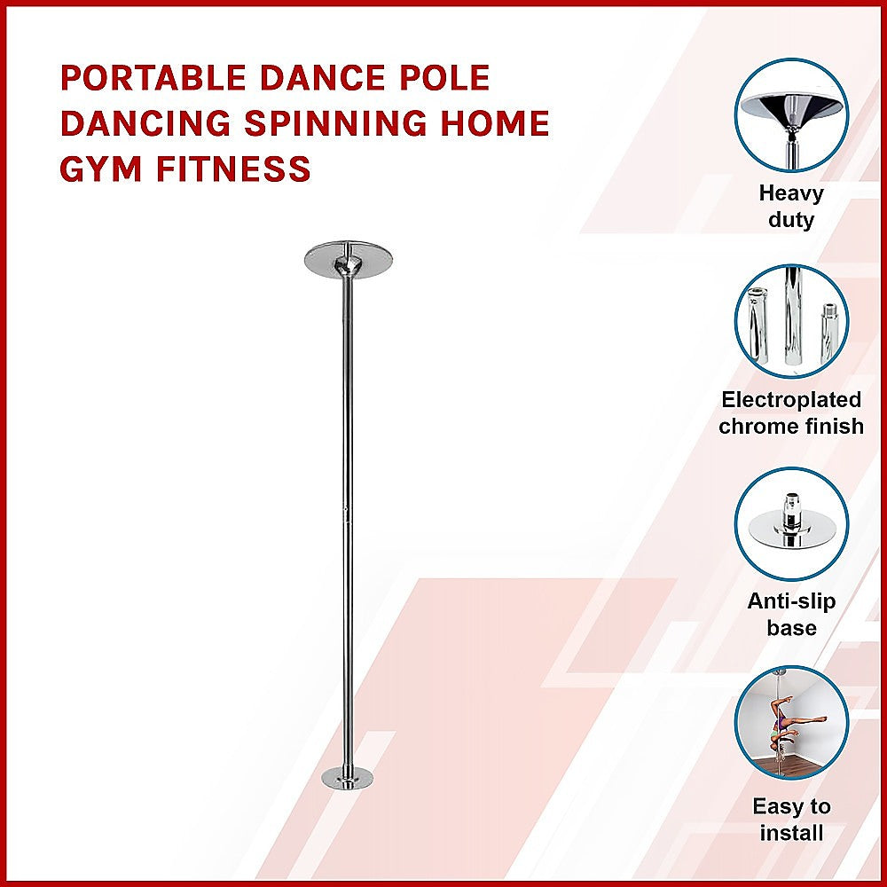 Portable Dance Pole Dancing Spinning Home Gym Fitness