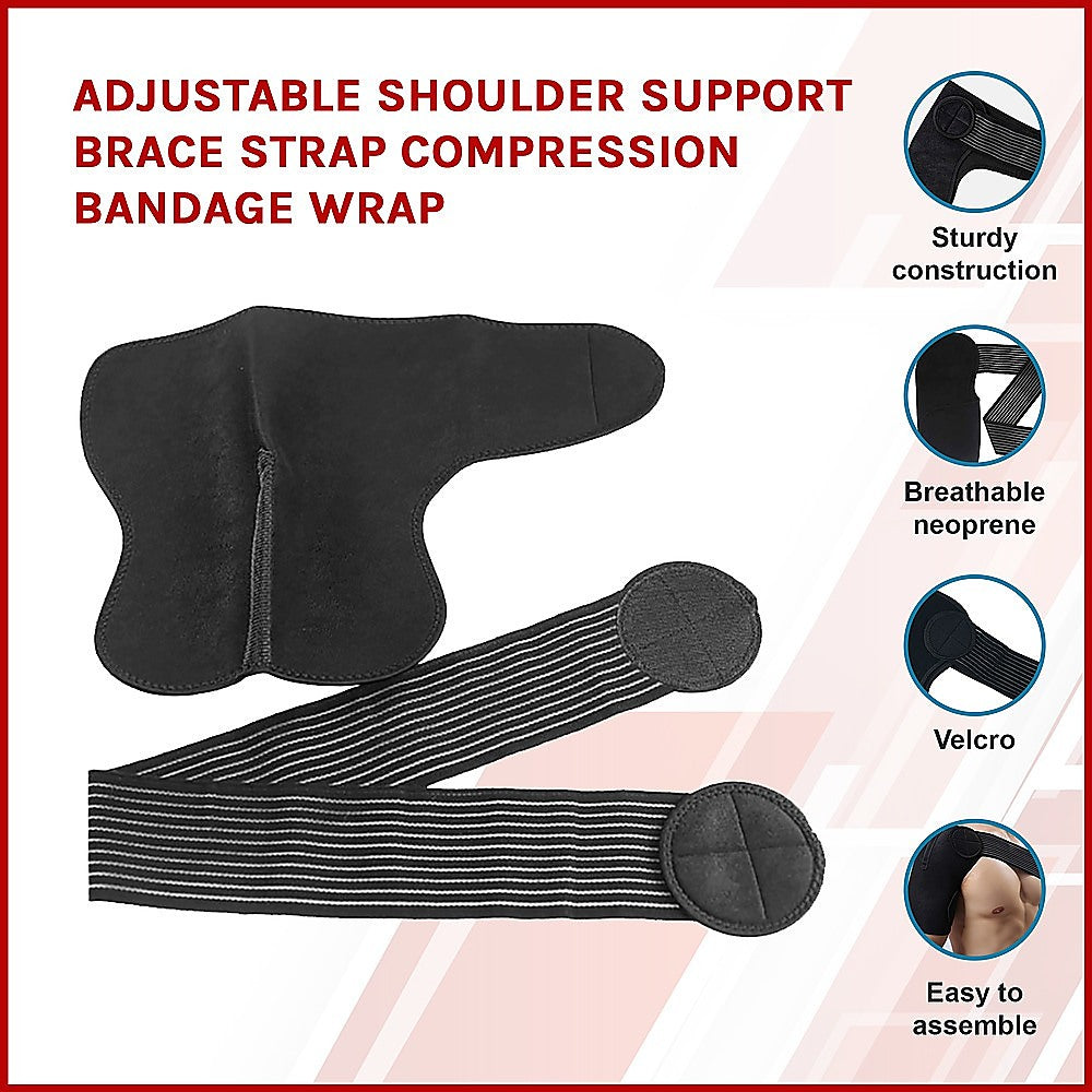 Adjustable Shoulder Support Brace Strap Compression Bandage Wrap