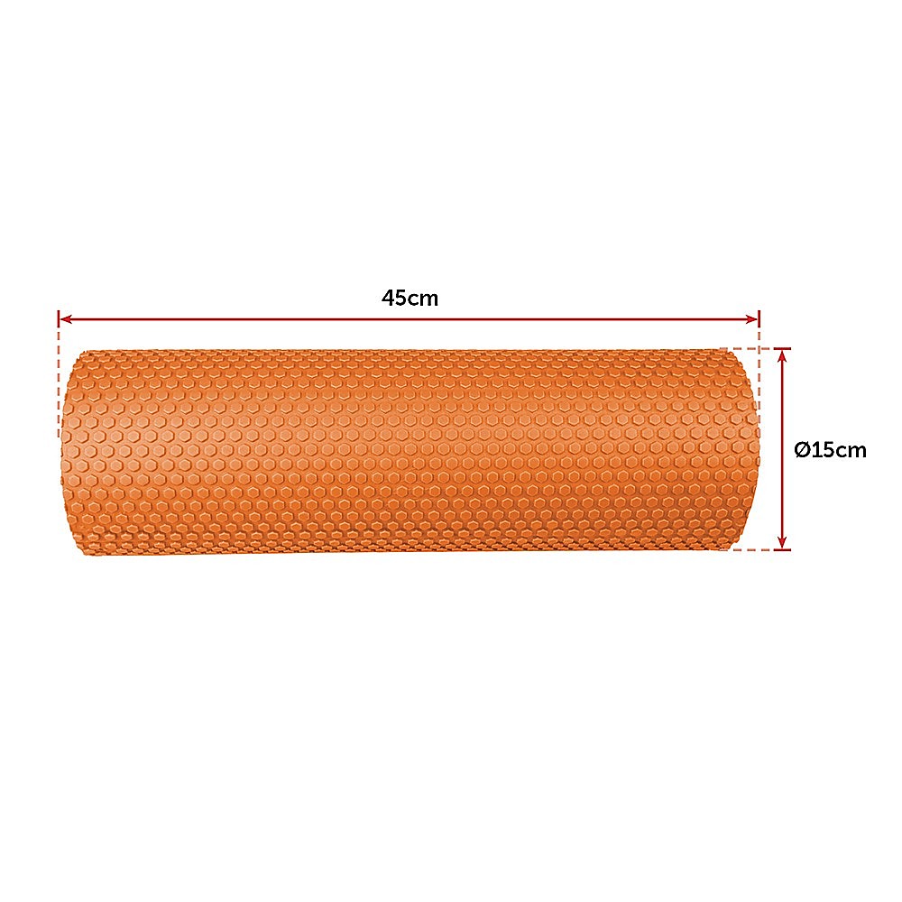 45 x 15cm Yoga Pilates Foam Roller - 3 colours