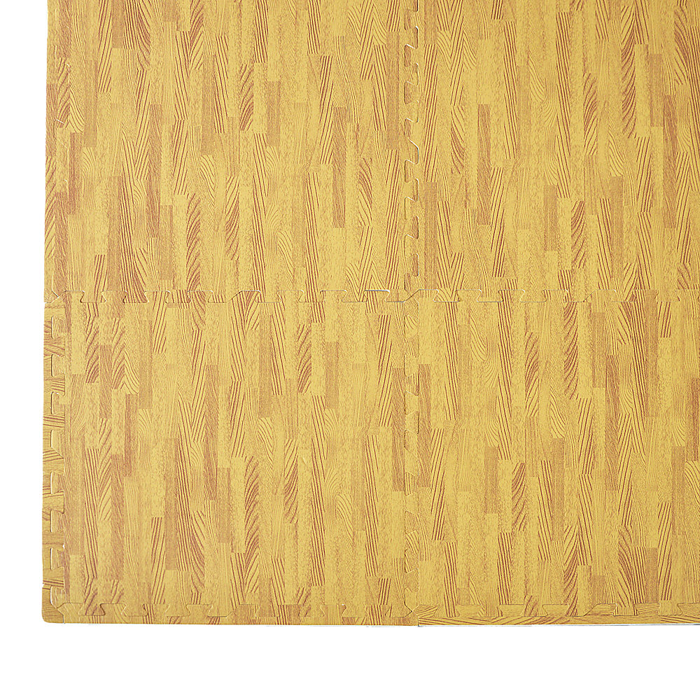 12 Tiles EVA Interlocking Floor Mat - Wood Colour