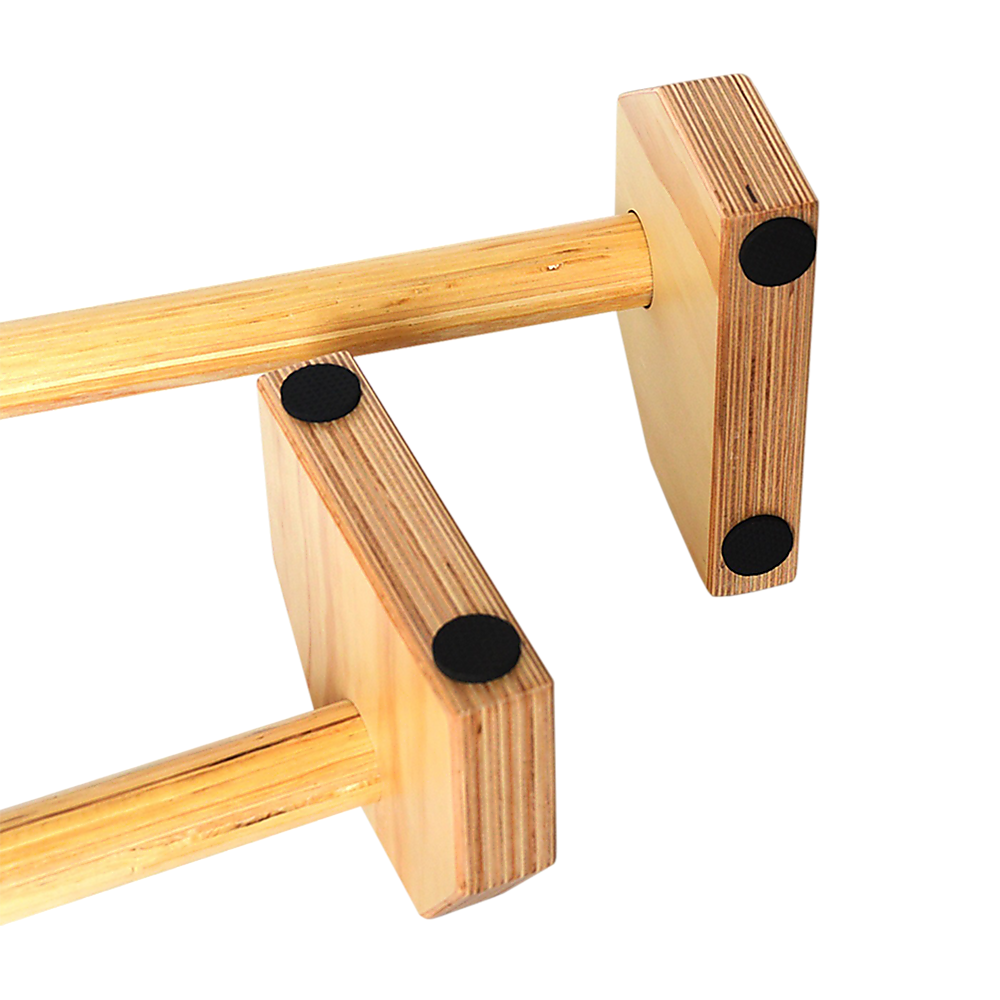 Wooden Parallette Bars Push Up & Dip Workouts