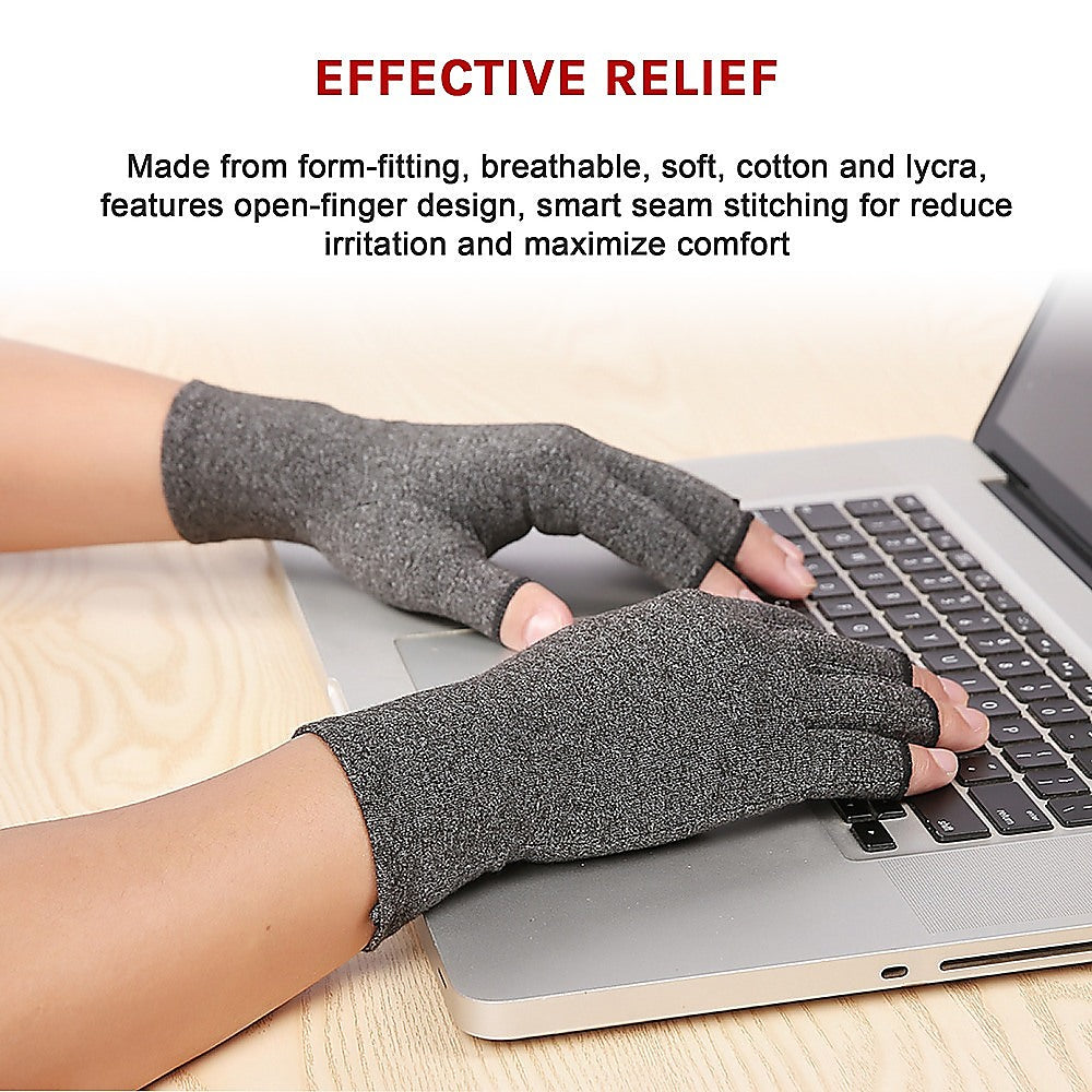 Arthritis Gloves Compression Joint Finger Hand Wrist Support Brace - Small