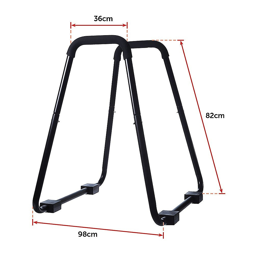 Heavy Duty Body Press Core Bars Push Up Home Gym Parallette Stand