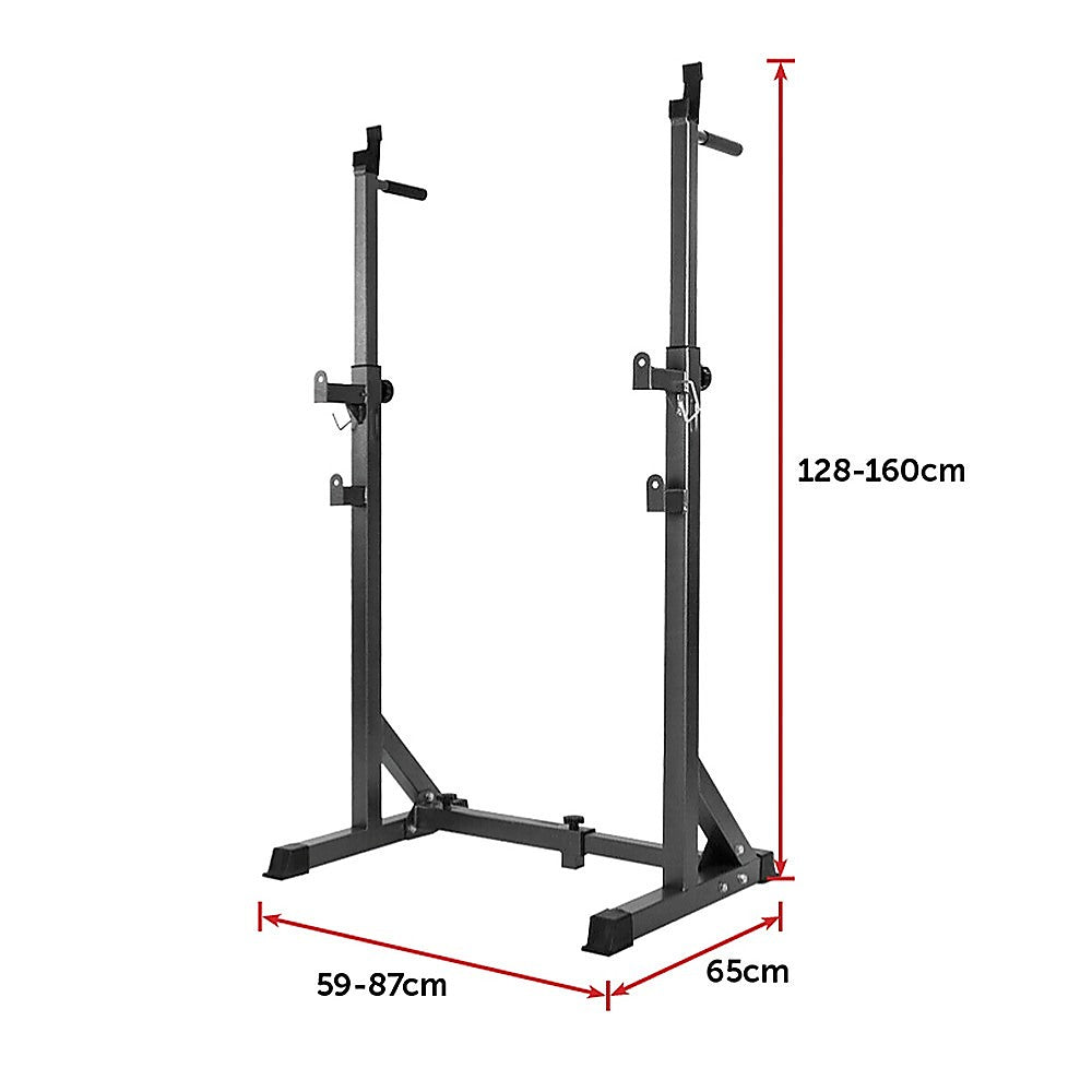 commercial-squat-rack-adjustable-pair-fitness-exercise-weight-lifting-gym-barbell-stand