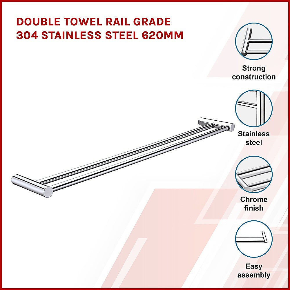 double-towel-rail-grade-304-stainless-steel-620mm