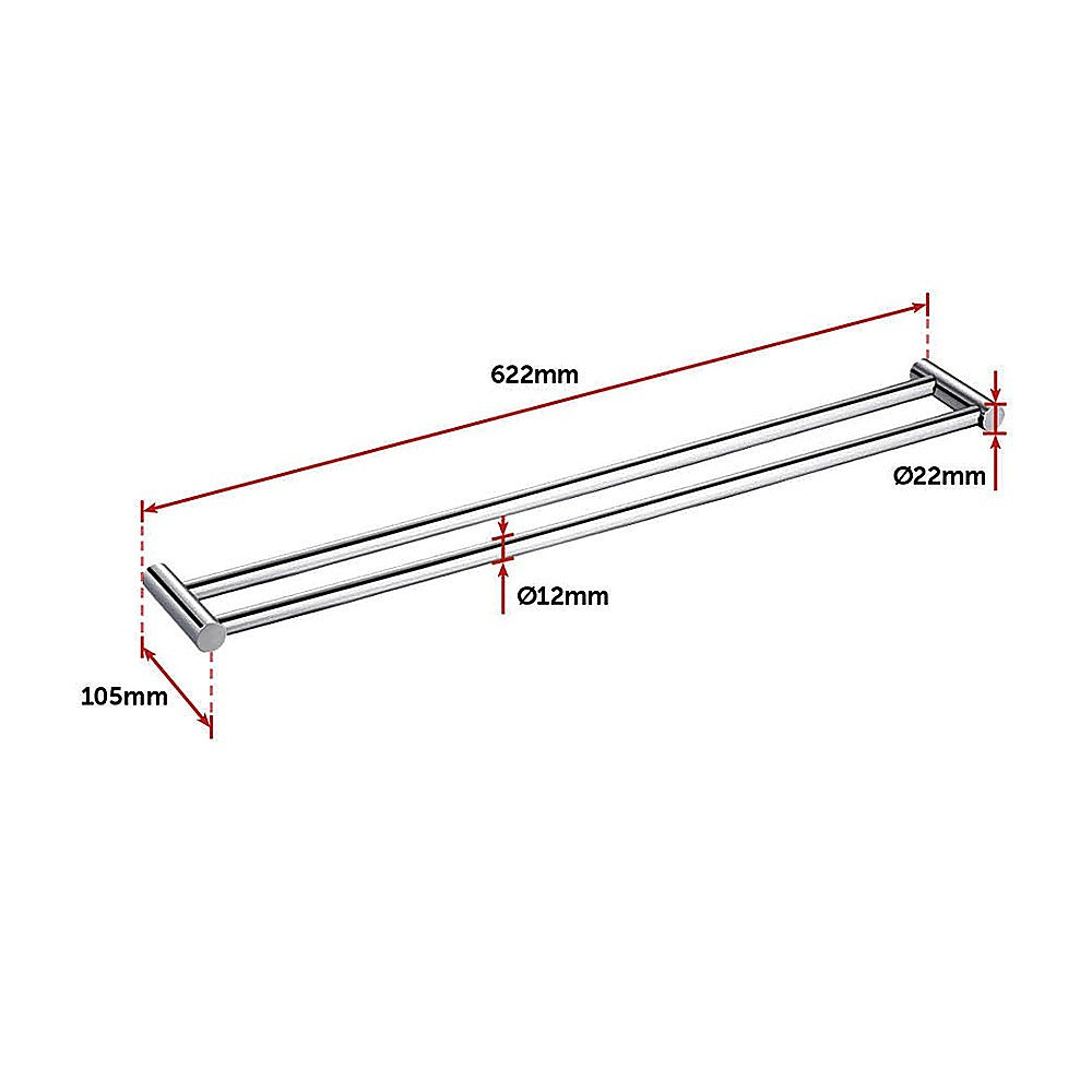 double-towel-rail-grade-304-stainless-steel-620mm