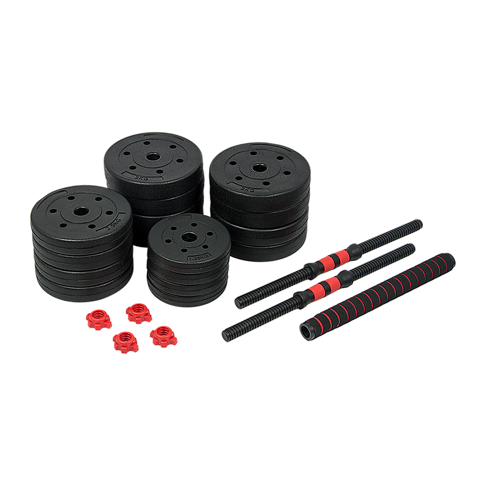 40kg Adjustable Rubber Dumbbell Set