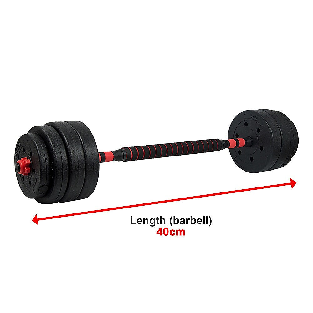 40kg Adjustable Rubber Dumbbell Set