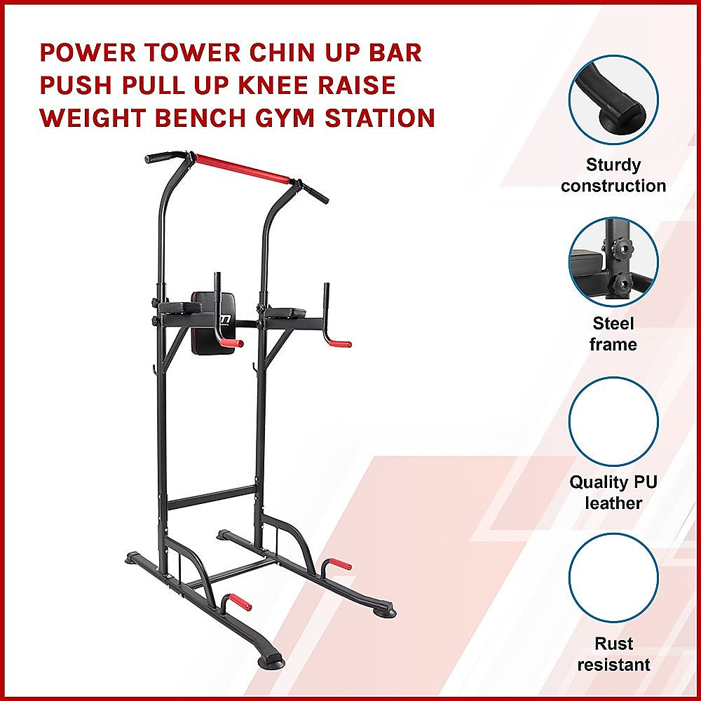 power-tower-chin-up-bar-push-pull-up-knee-raise-weight-bench-gym-station