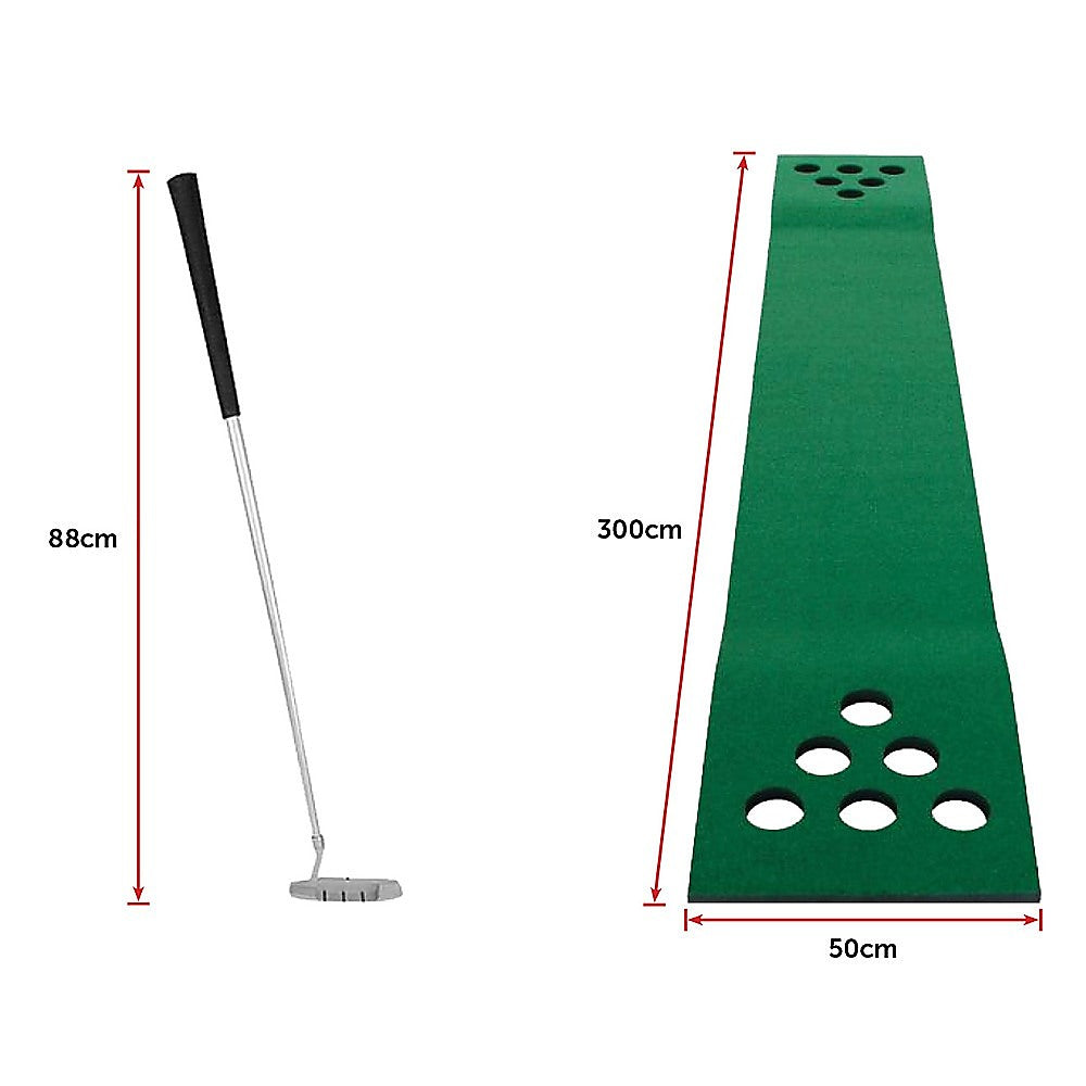 golf-beer-pong-game-toy-set-green-golf-putting-matt-with-2-putters-6-balls