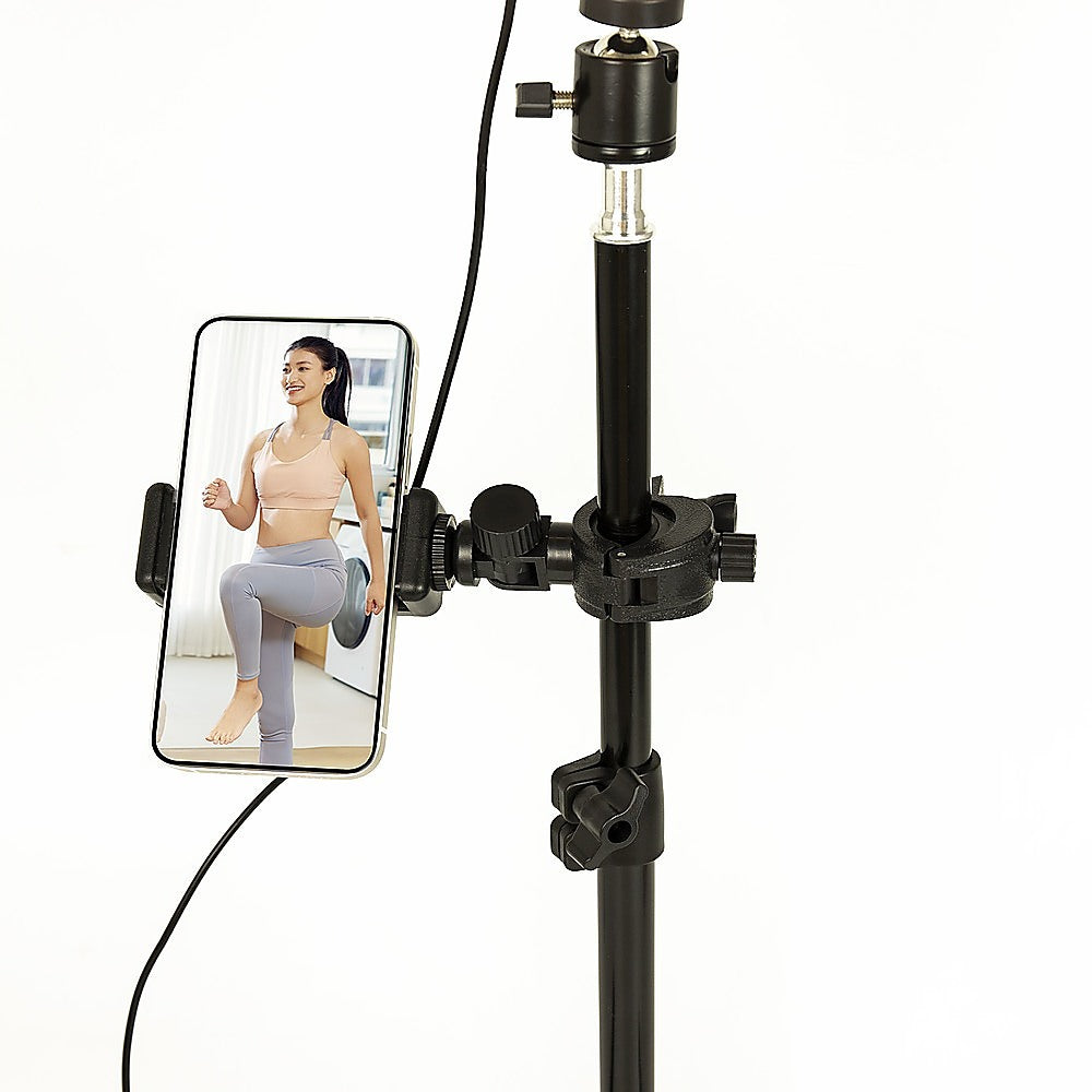 12-inch-led-video-ring-light-with-tabletop-light-stand-and-phone-holder-black