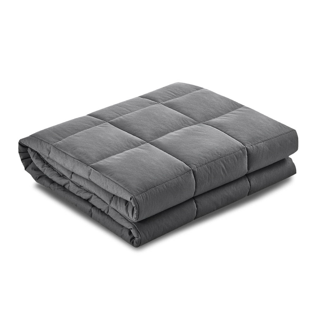 weighted-blanket-adult-7kg-heavy-gravity-blankets-microfibre-cover-glass-beads-calming-sleep-anxiety-relief-grey