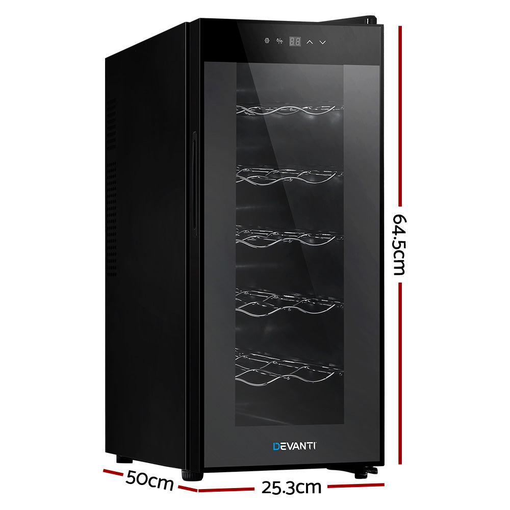 devanti-wine-cooler-12-bottle-thermoelectric-fridge-storage-chiller