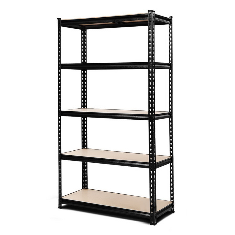 1-8m-5-shelves-steel-warehouse-shelving-racking-garage-storage-rack-black