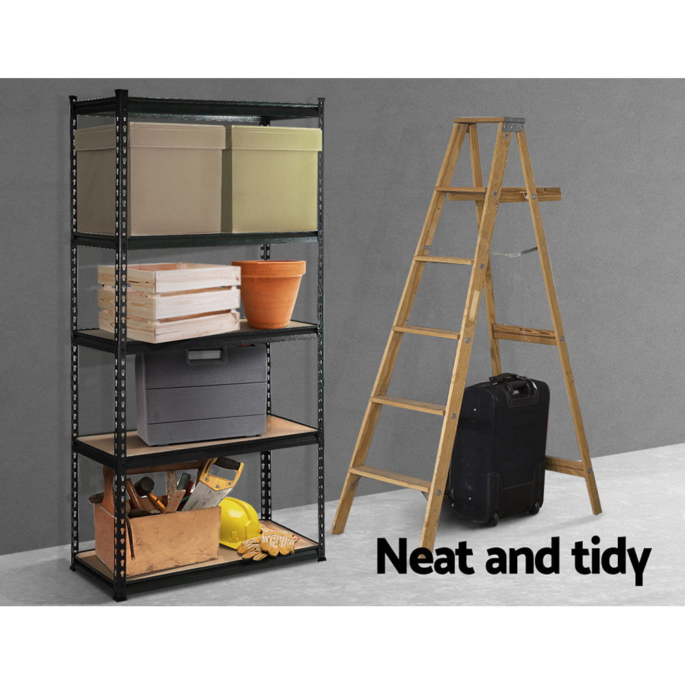 1-8m-5-shelves-steel-warehouse-shelving-racking-garage-storage-rack-black