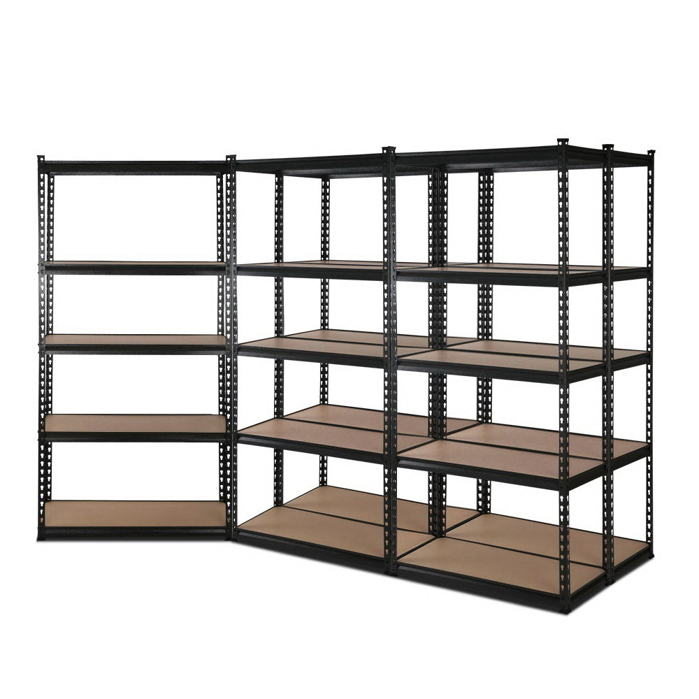 5x1-8m-5-shelves-steel-warehouse-shelving-racking-garage-storage-rack-black