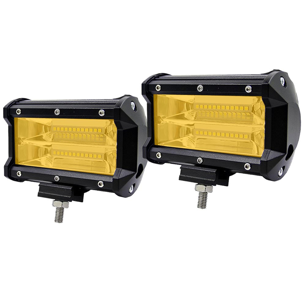 2x-5inch-flood-led-light-bar-offroad-boat-work-driving-fog-lamp-truck-yellow