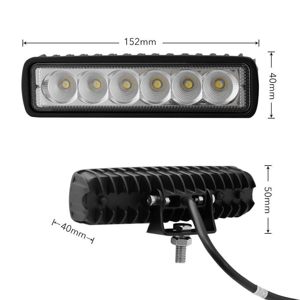 2-x-6inch-18w-led-work-light-bar-driving-lamp-flood-truck-offroad-mining-ute-4wd